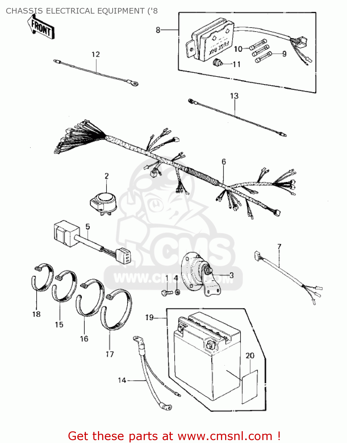 CHASSIS ELECTRICAL EQUIPMENT ('8 KZ440A1 LTD 1980 USA CANADA