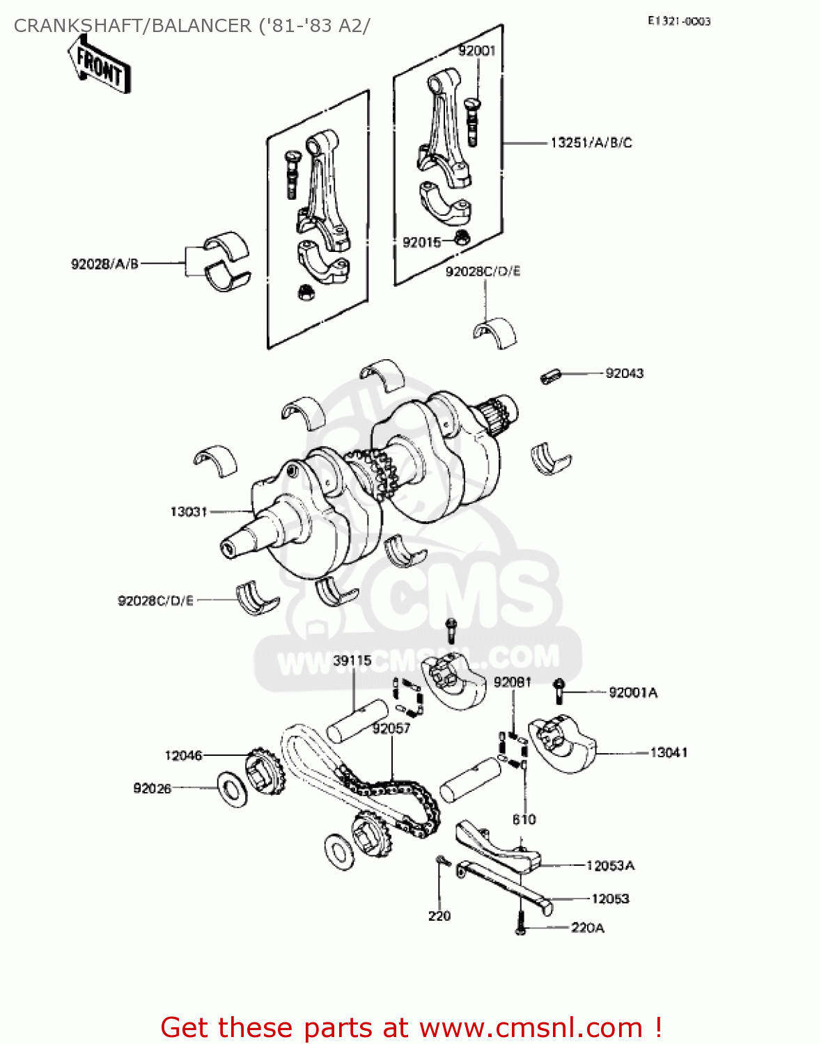 CRANKSHAFT/BALANCER ('81-'83 A2/ KZ440A1 LTD 1980 USA CANADA