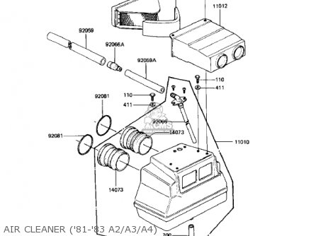 AIR CLEANER ('81-'83 A2/A3/A4) - KZ440A1 LTD 1980 USA CANADA