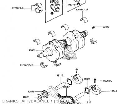 CRANKSHAFT/BALANCER ('81-'83 A2/ - KZ440A1 LTD 1980 USA CANADA