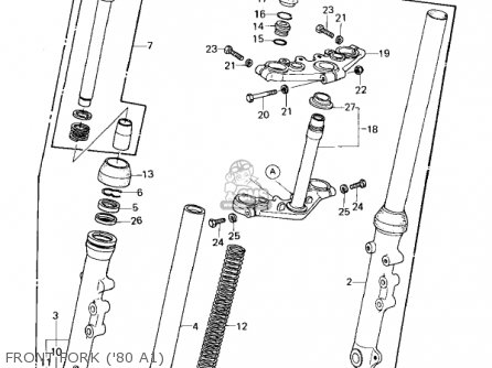 FRONT FORK ('80 A1) - KZ440A2 LTD 1981 USA CANADA