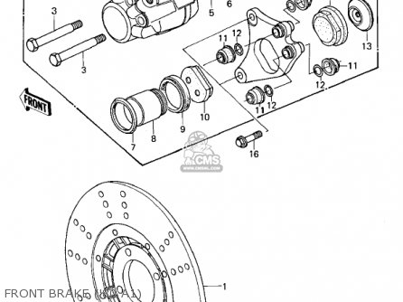 FRONT BRAKE ('80 A1) - KZ440A2 LTD 1981 USA CANADA