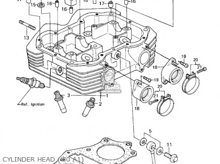 CYLINDER HEAD ('80 A1) - KZ440A2 LTD 1981 USA CANADA