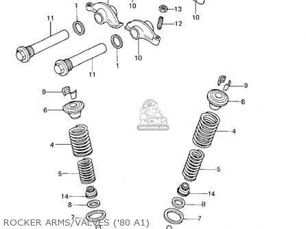 ROCKER ARMS/VALVES ('80 A1) - KZ440A2 LTD 1981 USA CANADA