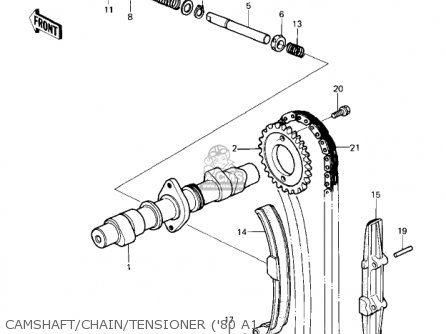 CAMSHAFT/CHAIN/TENSIONER ('80 A1 - KZ440A2 LTD 1981 USA CANADA