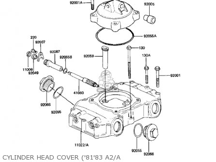 CYLINDER HEAD COVER ('81'83 A2/A - KZ440A2 LTD 1981 USA CANADA