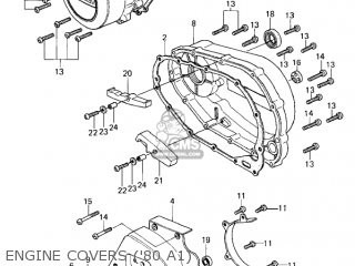 ENGINE COVERS ('80 A1) - KZ440A2 LTD 1981 USA CANADA