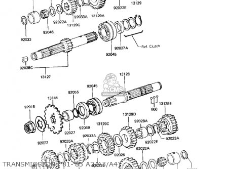 TRANSMISSION ('81-'83 A2/A3/A4) - KZ440A2 LTD 1981 USA CANADA