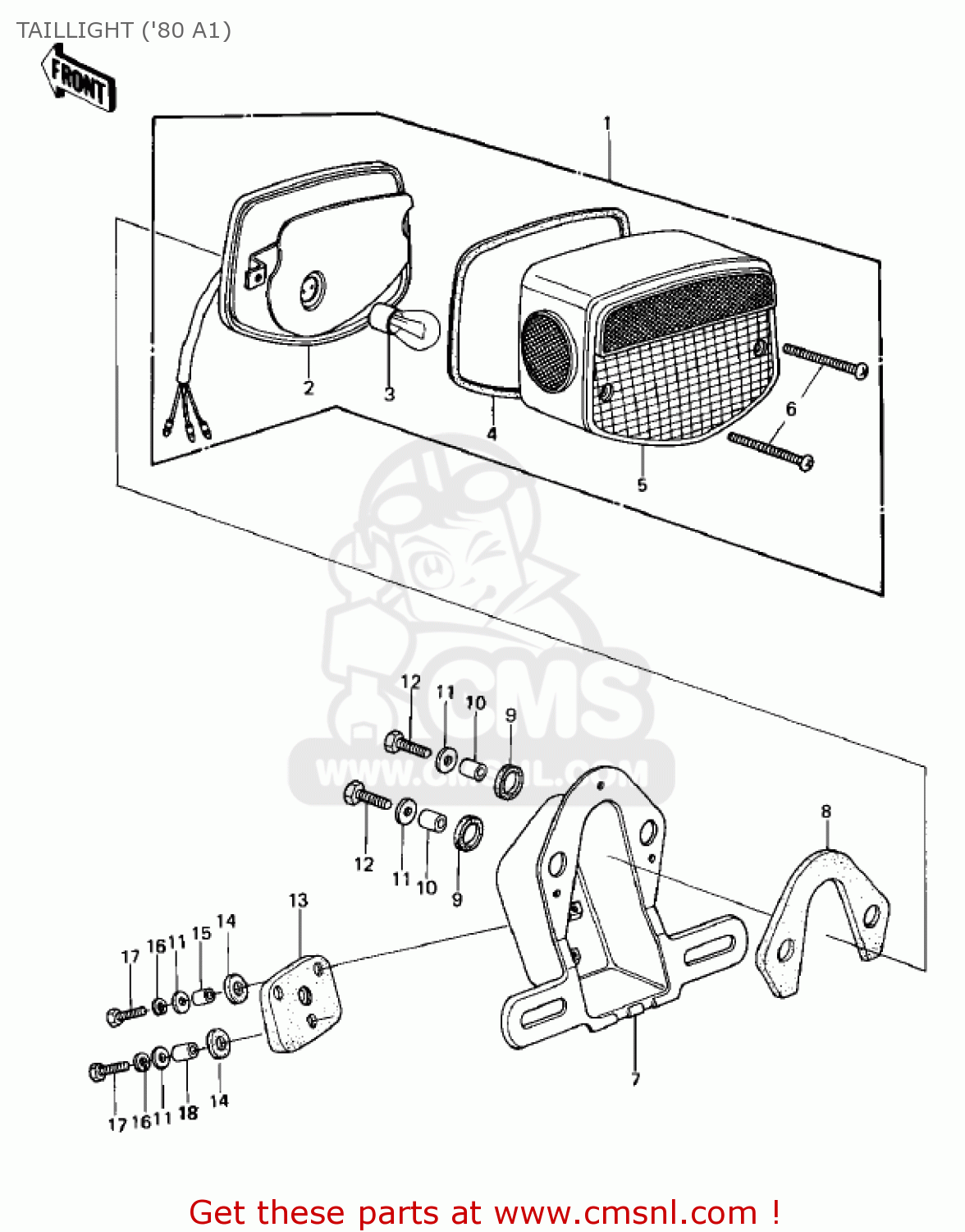 TAILLIGHT ('80 A1) KZ440A3 LTD 1982 USA CANADA