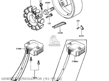 GENERATOR/REGULATOR ('81-'83 A2/ - KZ440A3 LTD 1982 USA CANADA
