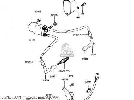 IGNITION ('81-'83 A2/A3/A4) - KZ440A3 LTD 1982 USA CANADA