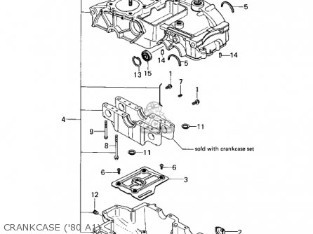 CRANKCASE ('80 A1) - KZ440A3 LTD 1982 USA CANADA