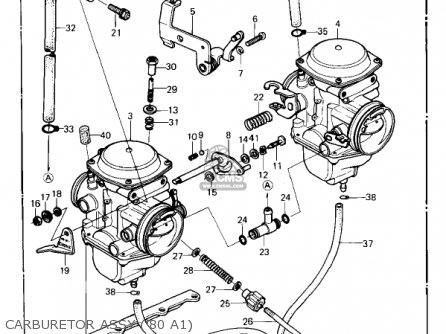 CARBURETOR ASSY ('80 A1) - KZ440A3 LTD 1982 USA CANADA