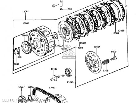 CLUTCH (KZ440-A3/A4) - KZ440A3 LTD 1982 USA CANADA