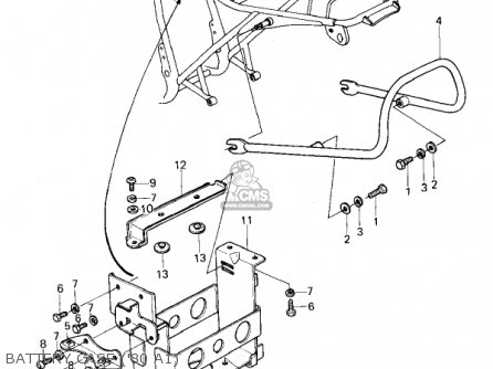 BATTERY CASE ('80 A1) - KZ440A3 LTD 1982 USA CANADA
