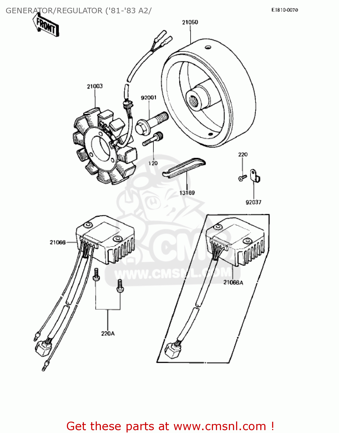 GENERATOR/REGULATOR ('81-'83 A2/ KZ440A4 LTD 1983 USA CANADA