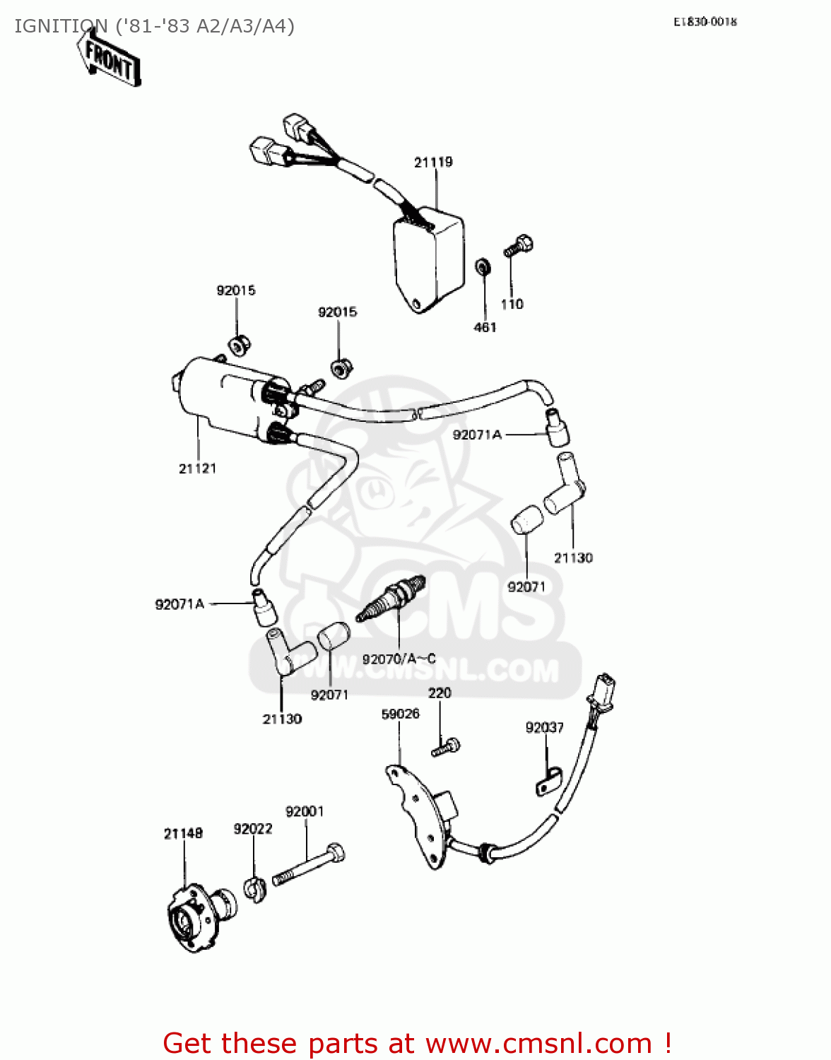 IGNITION ('81-'83 A2/A3/A4) KZ440A4 LTD 1983 USA CANADA