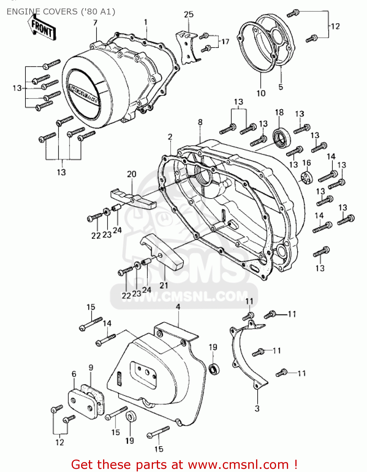 ENGINE COVERS ('80 A1) KZ440A4 LTD 1983 USA CANADA