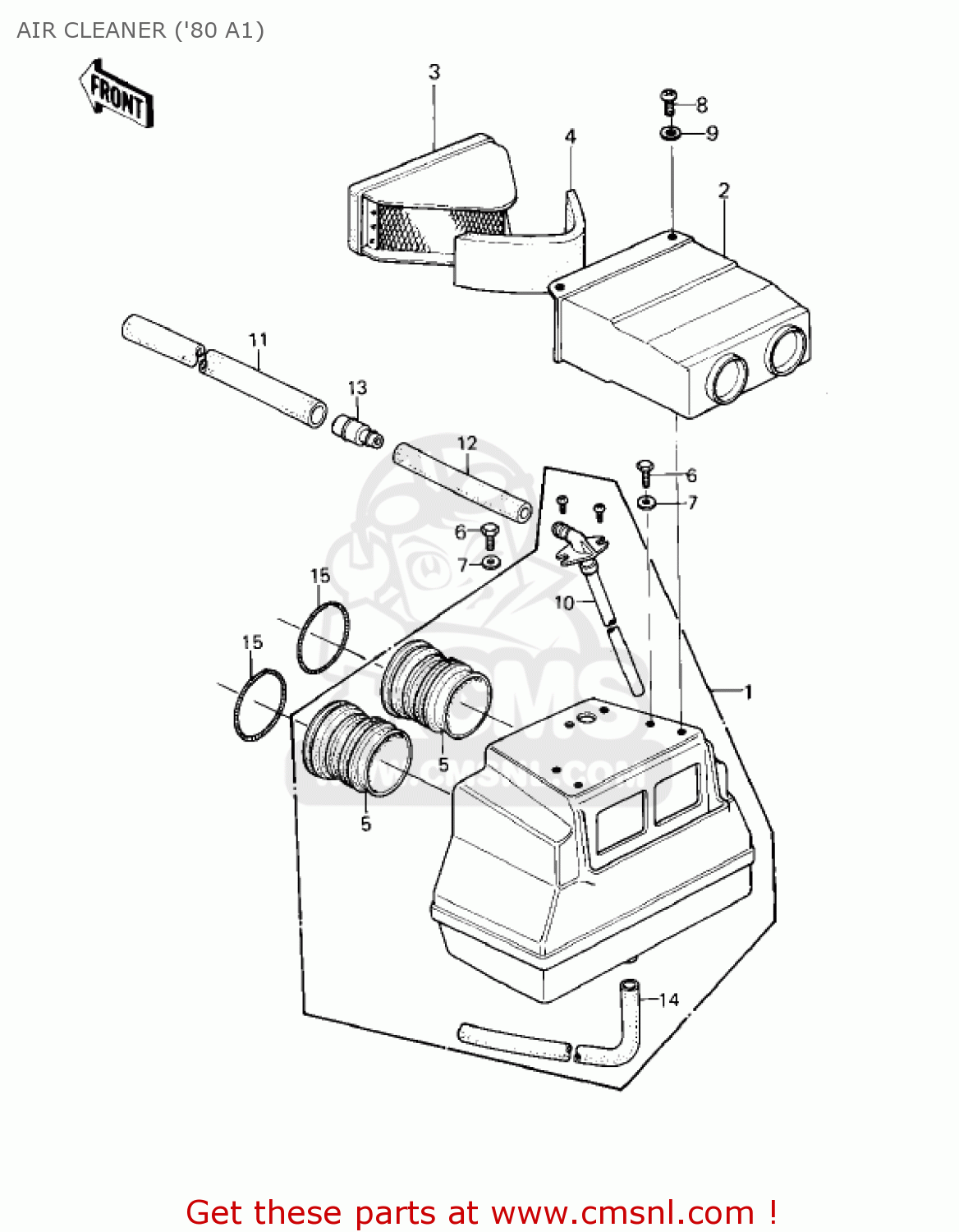 AIR CLEANER ('80 A1) KZ440A4 LTD 1983 USA CANADA