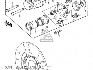 FRONT BRAKE ('80 A1) - KZ440A4 LTD 1983 USA CANADA
