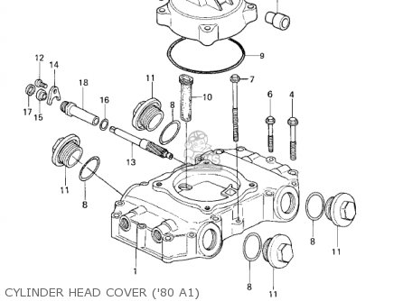 CYLINDER HEAD COVER ('80 A1) - KZ440A4 LTD 1983 USA CANADA