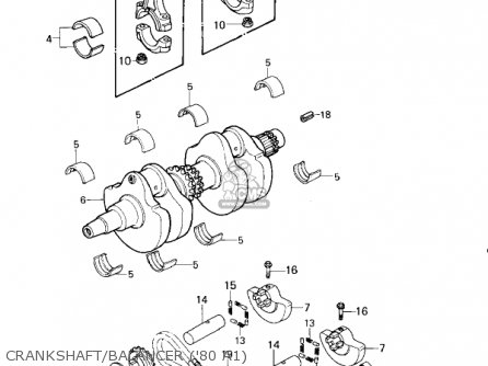 CRANKSHAFT/BALANCER ('80 A1) - KZ440A4 LTD 1983 USA CANADA