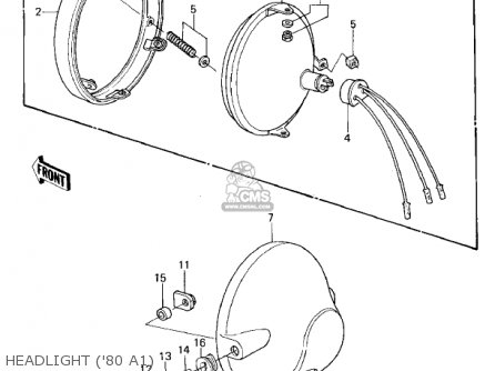 HEADLIGHT ('80 A1) - KZ440A4 LTD 1983 USA CANADA