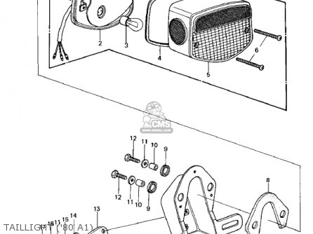 TAILLIGHT ('80 A1) - KZ440A4 LTD 1983 USA CANADA