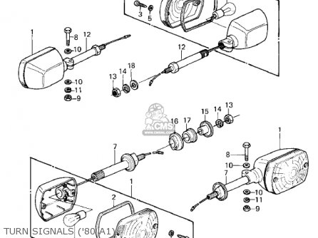 TURN SIGNALS ('80 A1) - KZ440A4 LTD 1983 USA CANADA