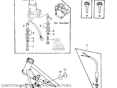 IGNITION SWITCH/LOCKS/REFLECTORS - KZ440A4 LTD 1983 USA CANADA