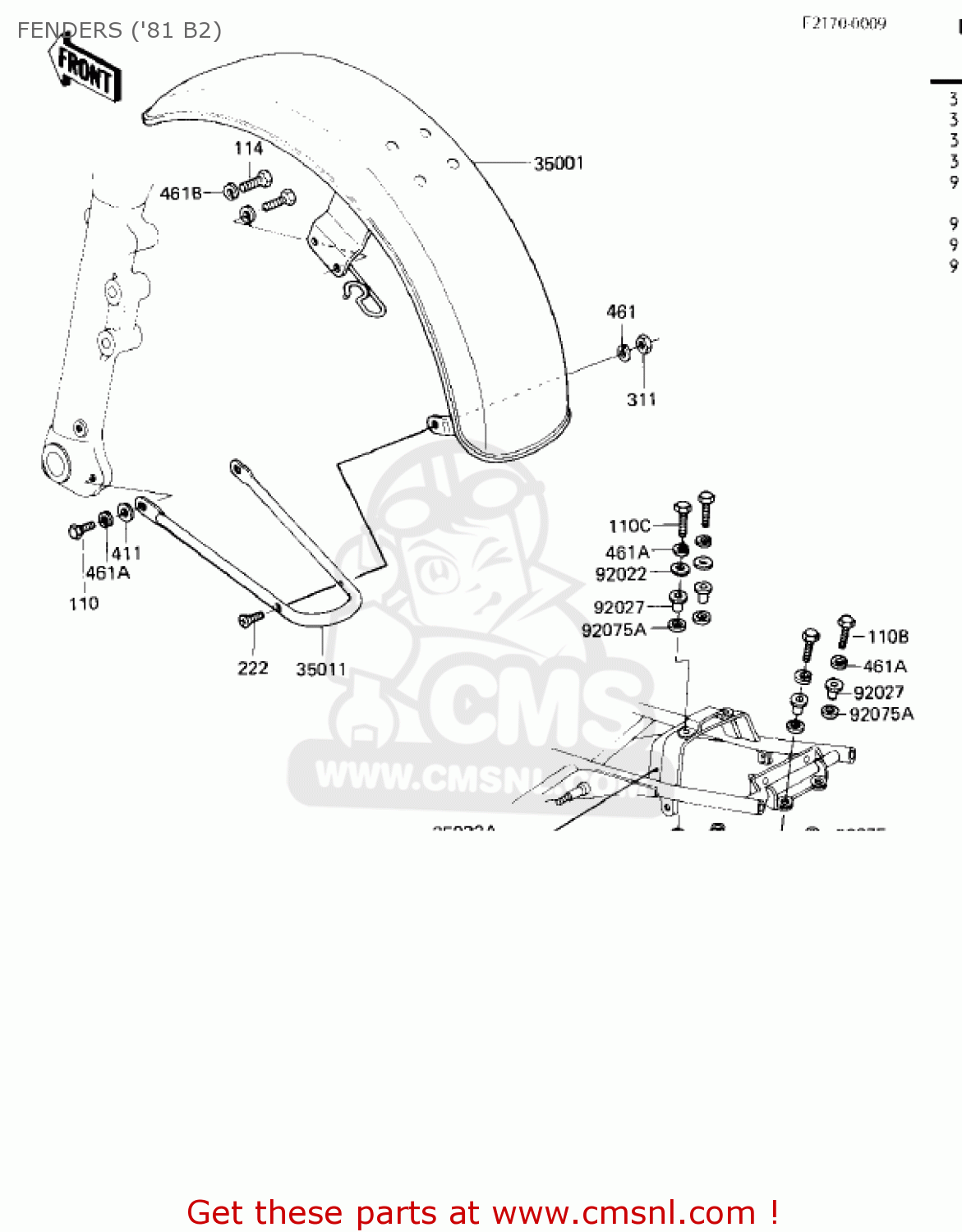 FENDERS ('81 B2) KZ440B1 1980 USA / MPH