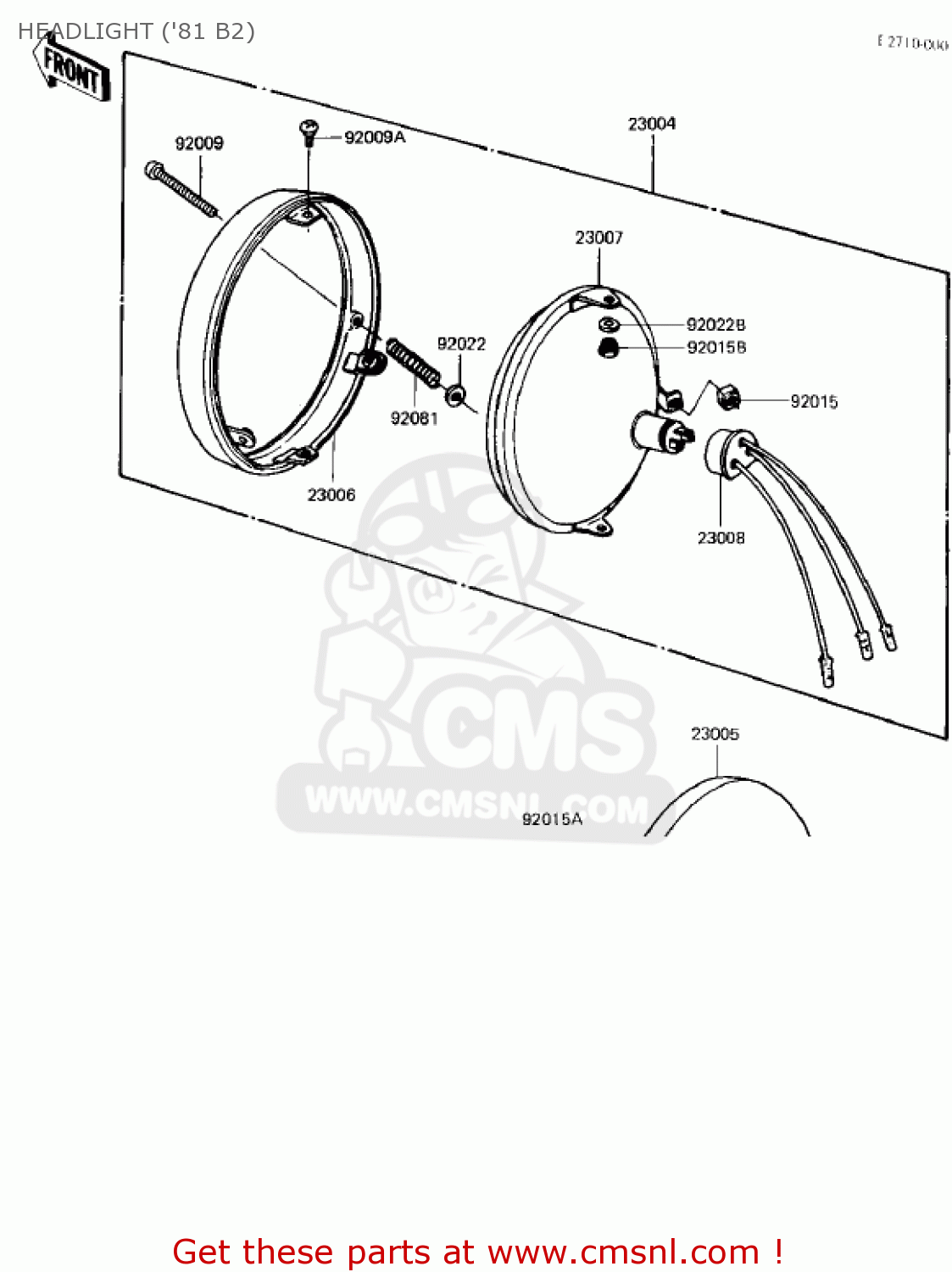 HEADLIGHT ('81 B2) KZ440B1 1980 USA / MPH