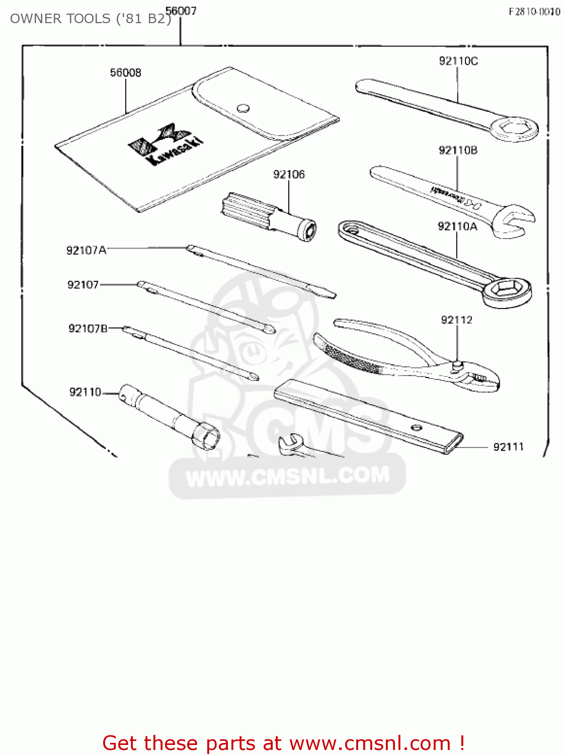 OWNER TOOLS ('81 B2) KZ440B1 1980 USA / MPH