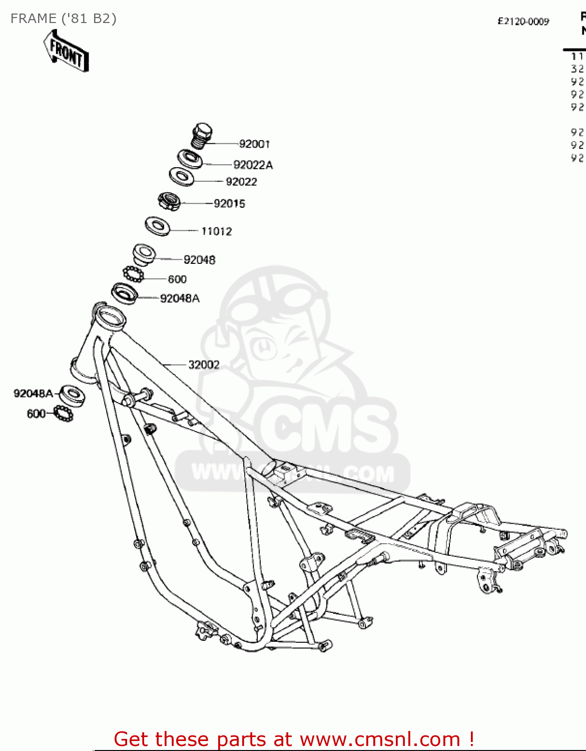 FRAME ('81 B2) KZ440B1 1980 USA / MPH