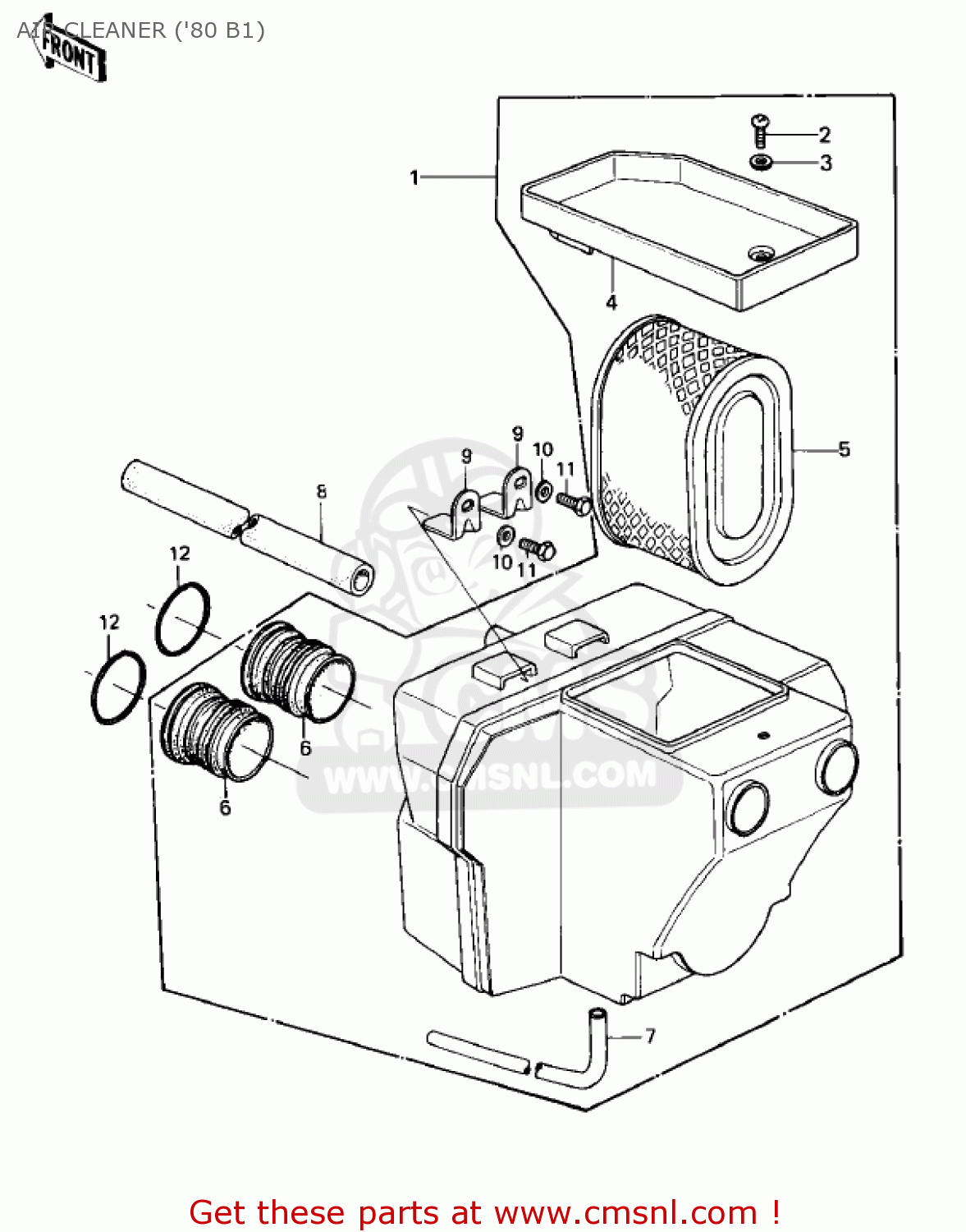 AIR CLEANER ('80 B1) KZ440B1 1980 USA / MPH
