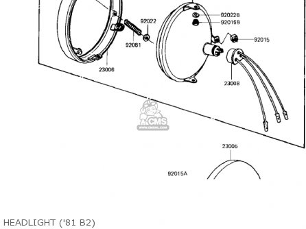 HEADLIGHT ('81 B2) - KZ440B1 1980 USA / MPH