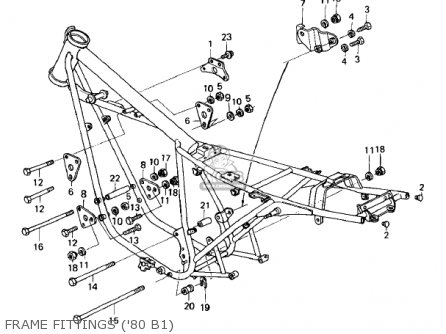 FRAME FITTINGS ('80 B1) - KZ440B1 1980 USA / MPH