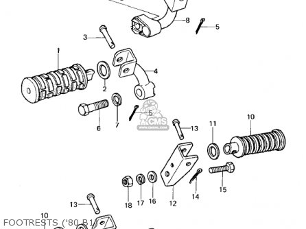 FOOTRESTS ('80 B1) - KZ440B1 1980 USA / MPH
