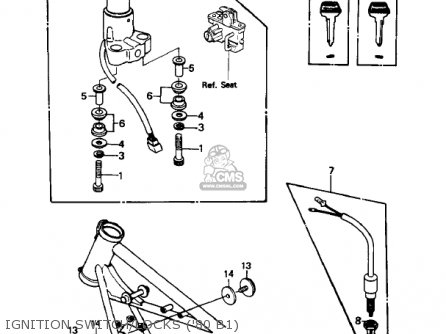 IGNITION SWITCH/LOCKS ('80 B1) - KZ440B1 1980 USA / MPH