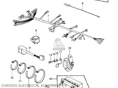 CHASSIS ELECTRICAL EQUIPMENT ('8 - KZ440B1 1980 USA / MPH