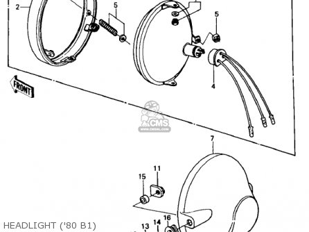HEADLIGHT ('80 B1) - KZ440B1 1980 USA / MPH