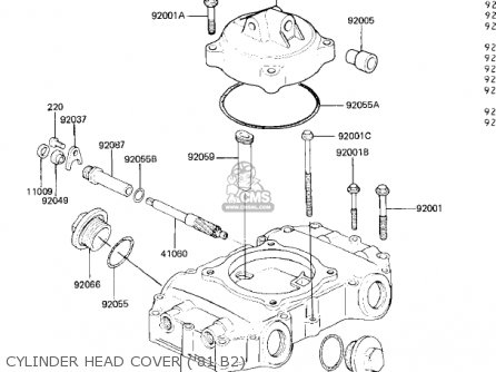 CYLINDER HEAD COVER ('81 B2) - KZ440B1 1980 USA / MPH