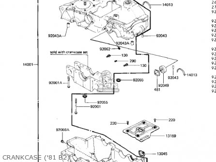 CRANKCASE ('81 B2) - KZ440B1 1980 USA / MPH