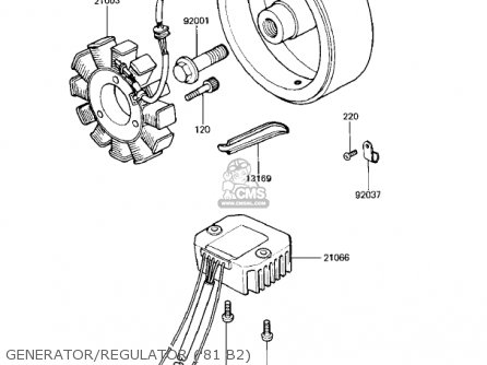 GENERATOR/REGULATOR ('81 B2) - KZ440B1 1980 USA / MPH