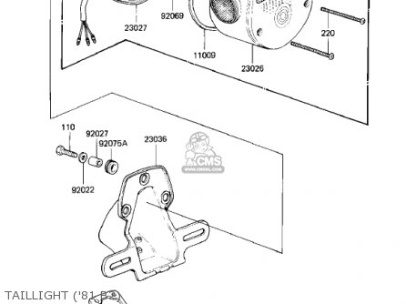 TAILLIGHT ('81 B2) - KZ440B1 1980 USA / MPH