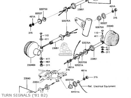 TURN SIGNALS ('81 B2) - KZ440B1 1980 USA / MPH