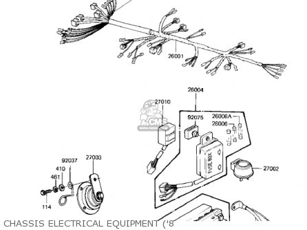 CHASSIS ELECTRICAL EQUIPMENT ('8 - KZ440B1 1980 USA / MPH