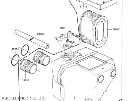 AIR CLEANER ('81 B2) - KZ440B1 1980 USA / MPH