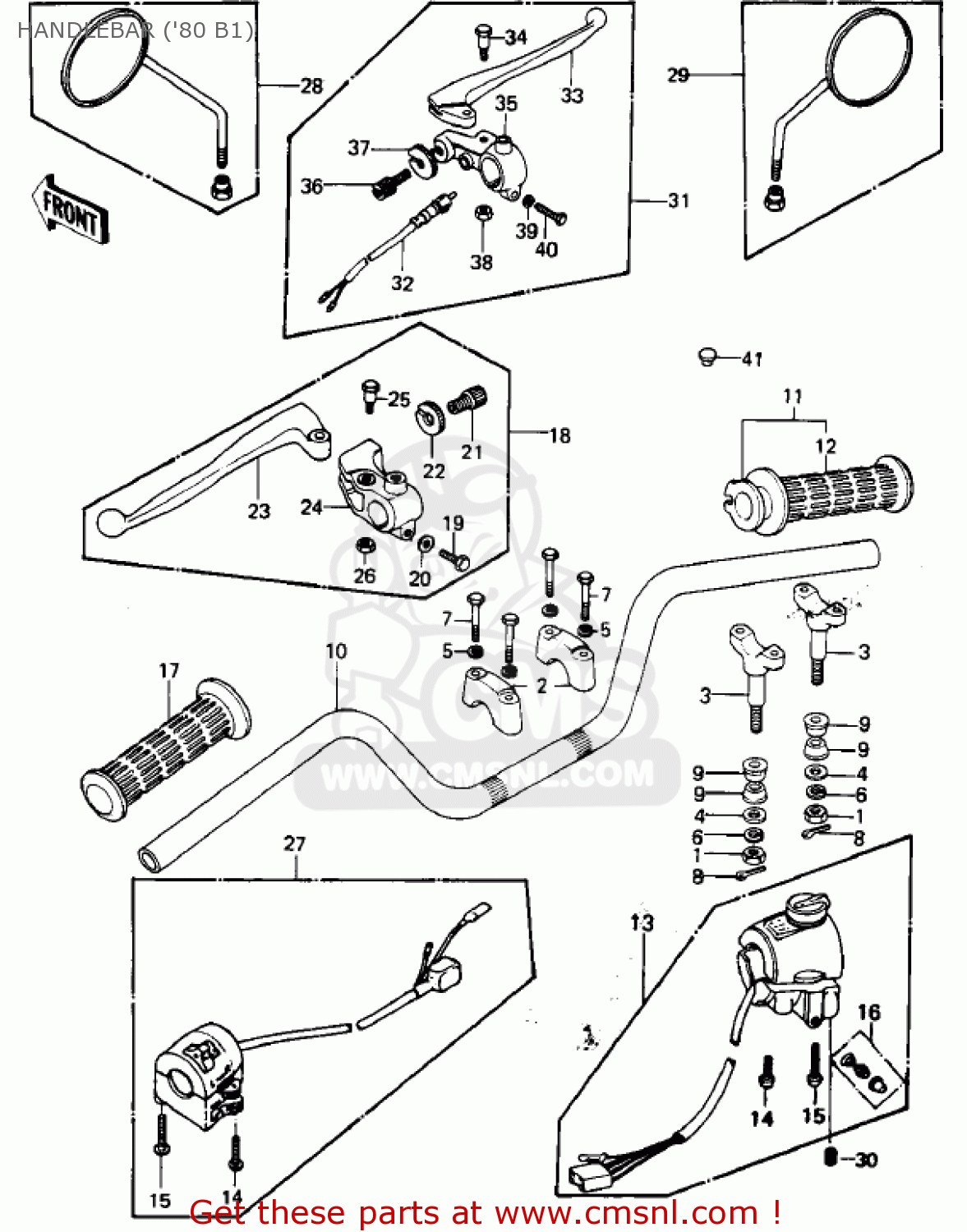HANDLEBAR ('80 B1) KZ440B2 1981 USA / MPH