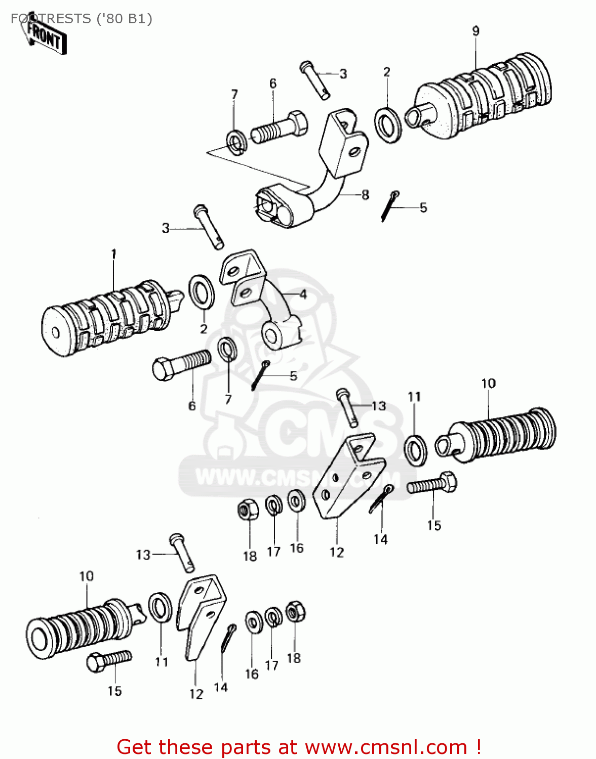 FOOTRESTS ('80 B1) KZ440B2 1981 USA / MPH